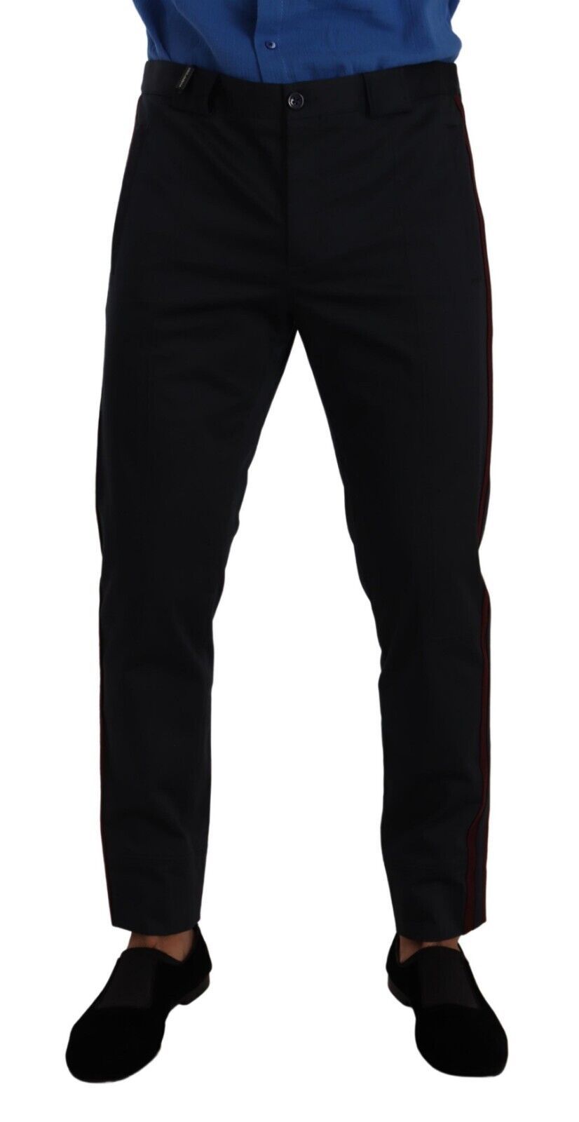 Dolce & Gabbana Bordeaux blue skinny chino trousers in cotton