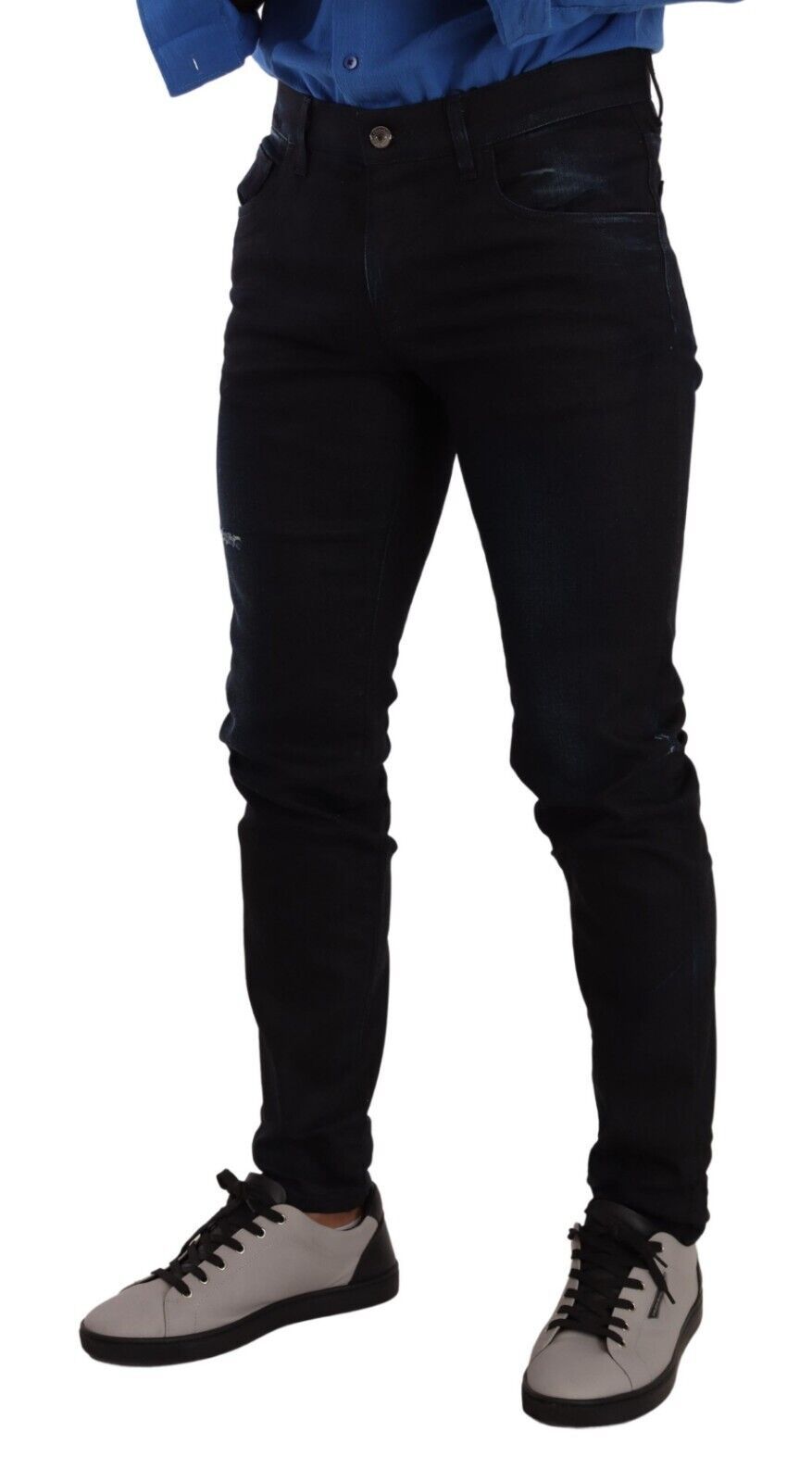 Dolce & Gabbana Blue Cotton Stretch Denim Trousers-2
