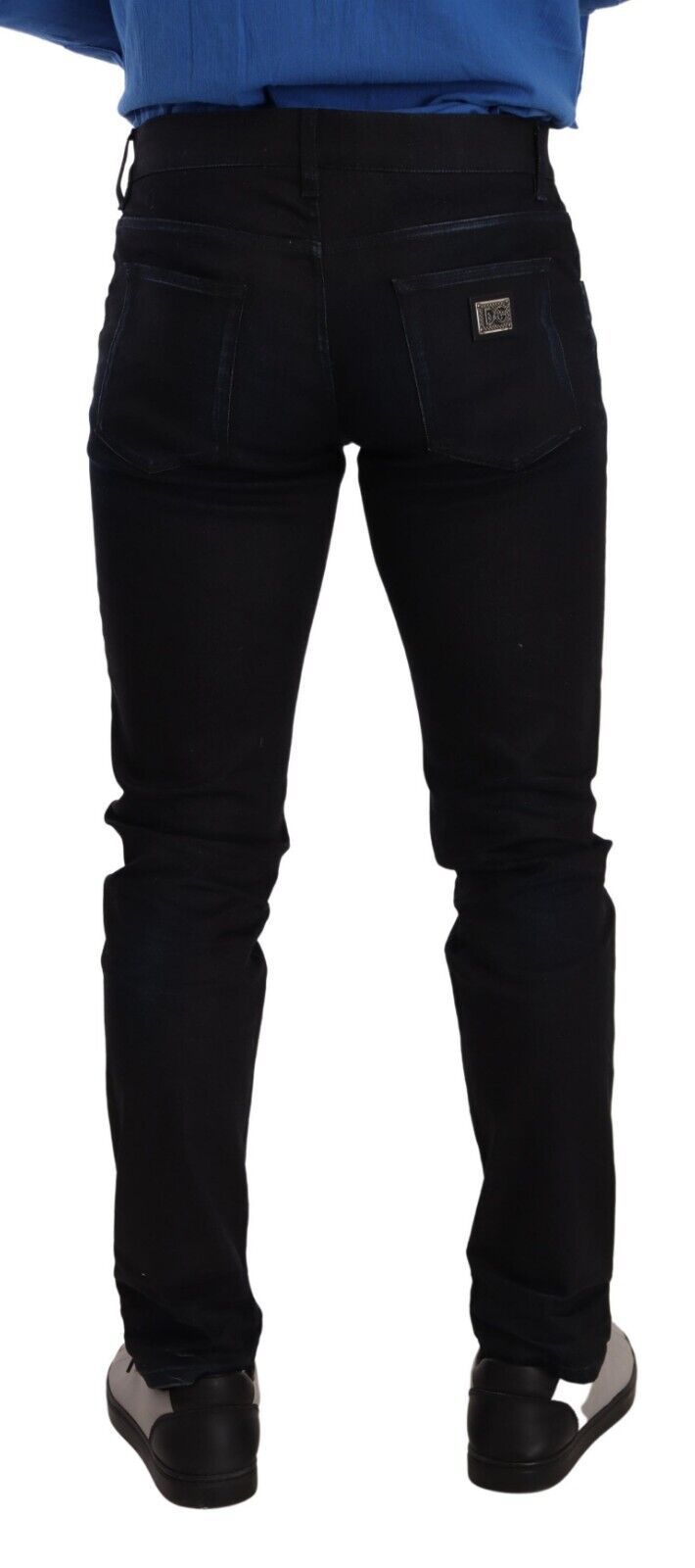 Dolce & Gabbana Blue Cotton Stretch Denim Trousers-3