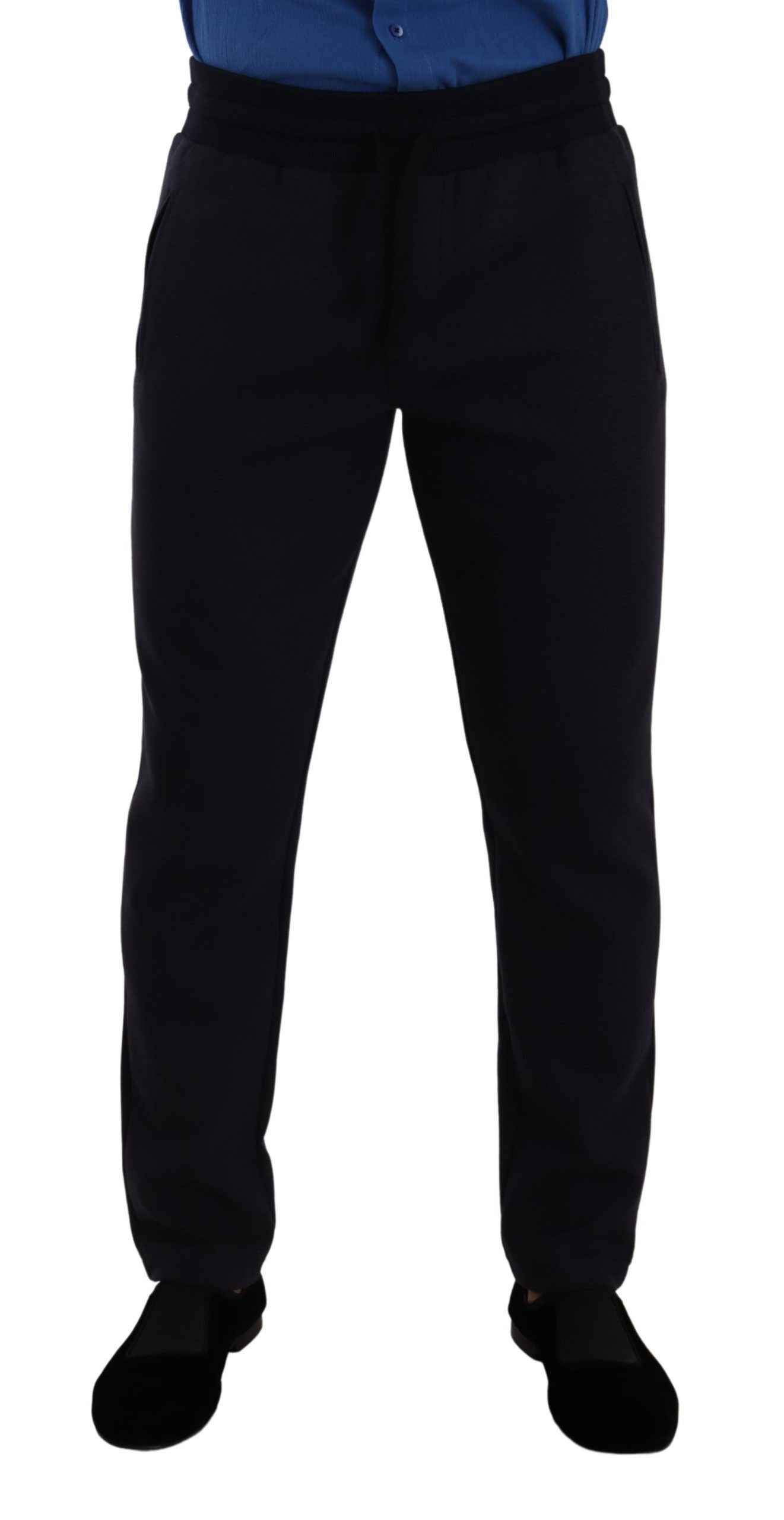 Dolce & Gabbana Blue Cotton Stretch Jogging Pants-1