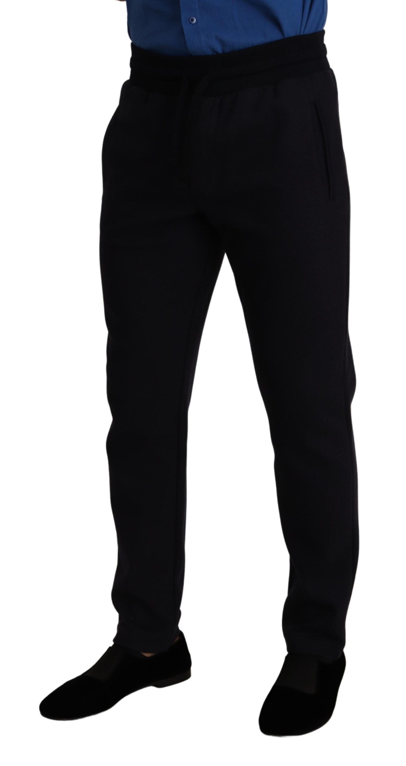 Dolce & Gabbana Blue Cotton Stretch Jogging Pants-2