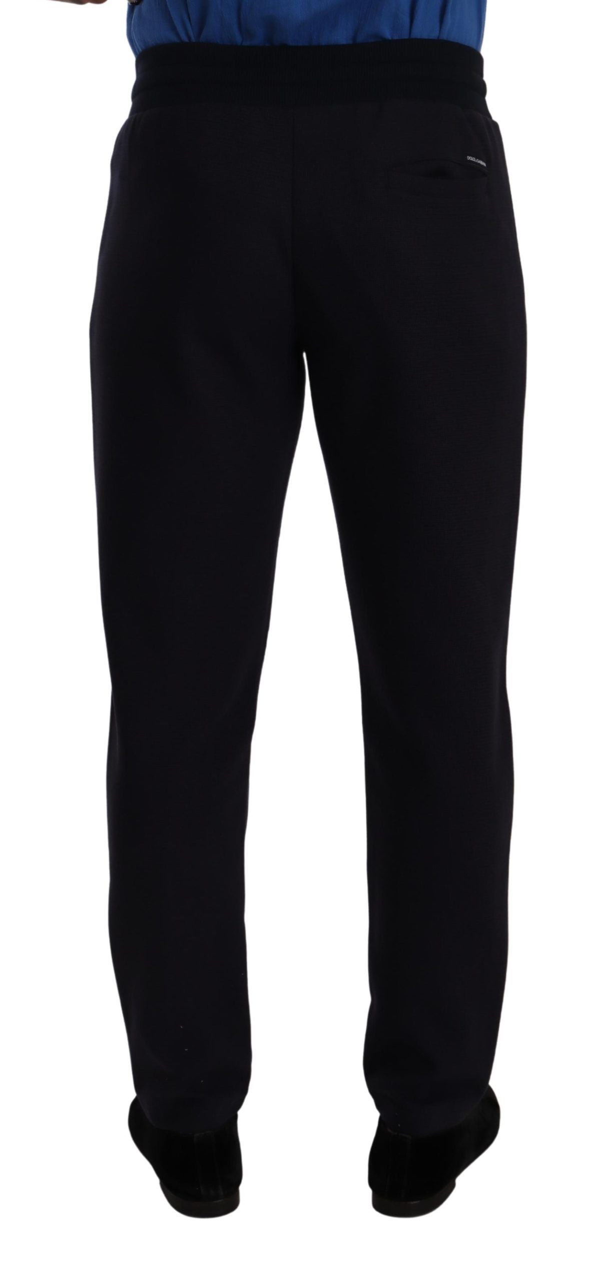 Dolce & Gabbana Blue Cotton Stretch Jogging Pants-3