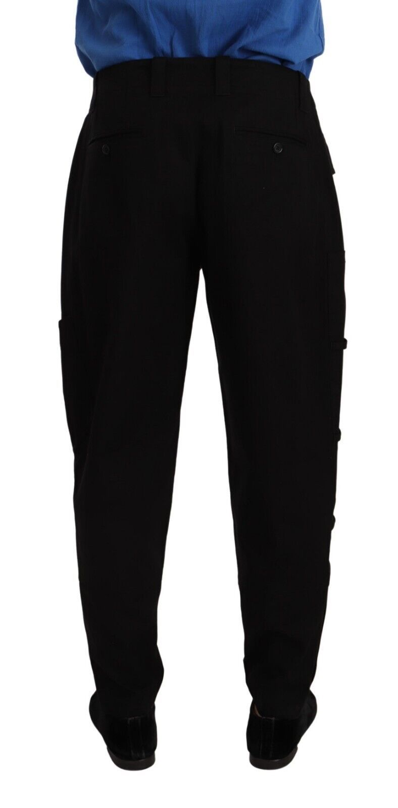 Dolce & Gabbana Black Cotton Stretch Cargo Trousers-3
