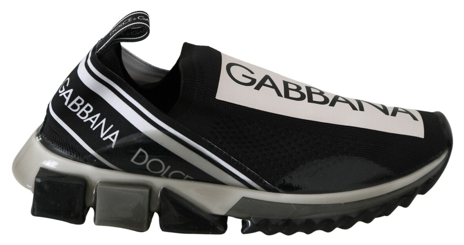 Dolce & Gabbana Black and White Sorrento Sport Stretch Sneakers