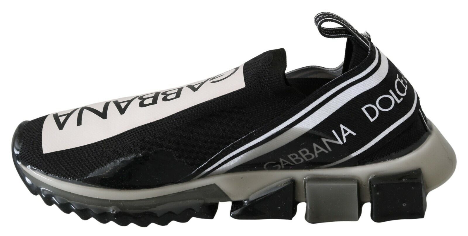 Dolce & Gabbana Black and White Sorrento Sport Stretch Sneakers-3