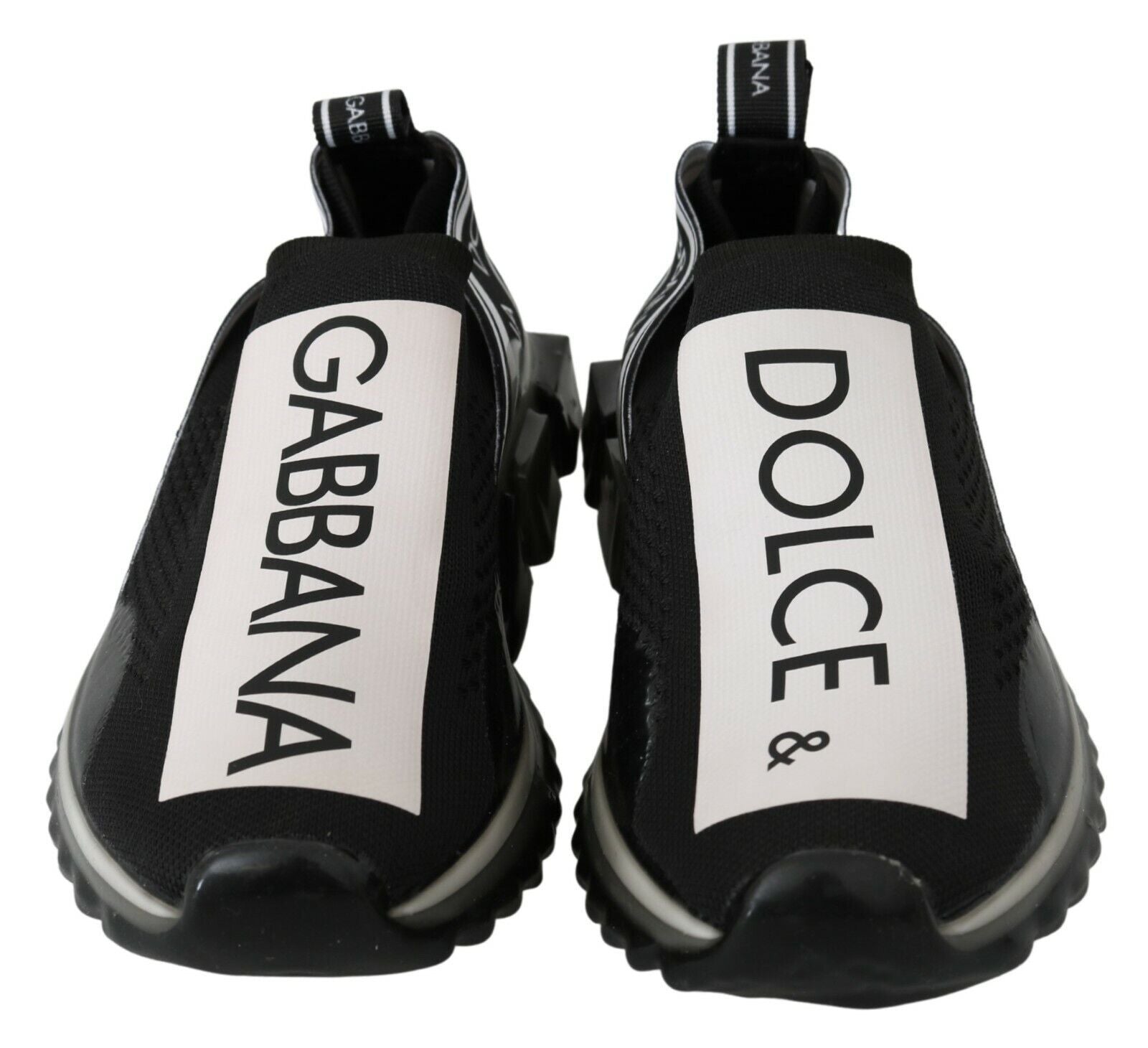Dolce & Gabbana Black and White Sorrento Sport Stretch Sneakers-6