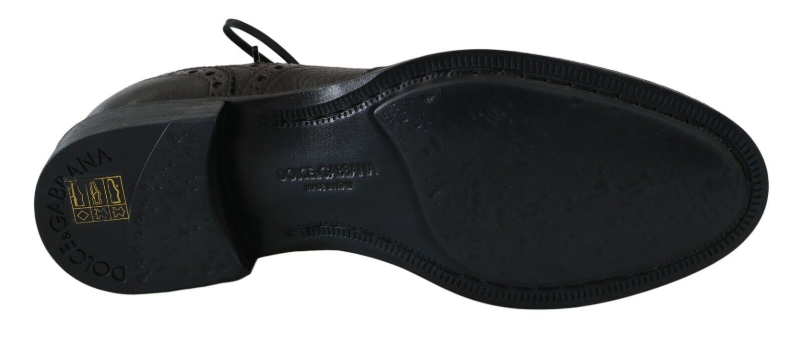 Dolce & Gabbana Brown Leather Wingtip Derby Formal Shoes-3