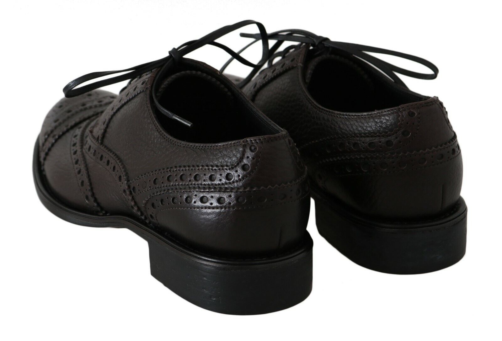 Dolce & Gabbana Brown Leather Wingtip Derby Formal Shoes-7