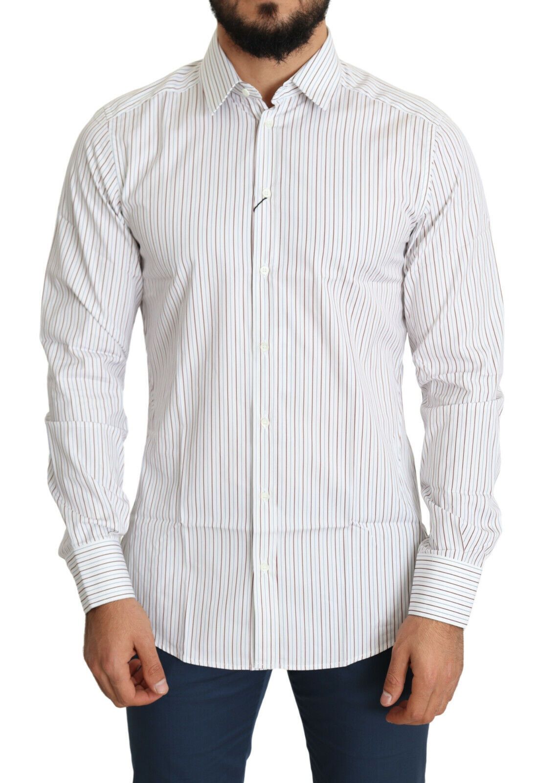 Dolce & Gabbana white striped formal MARTINI shirt-1