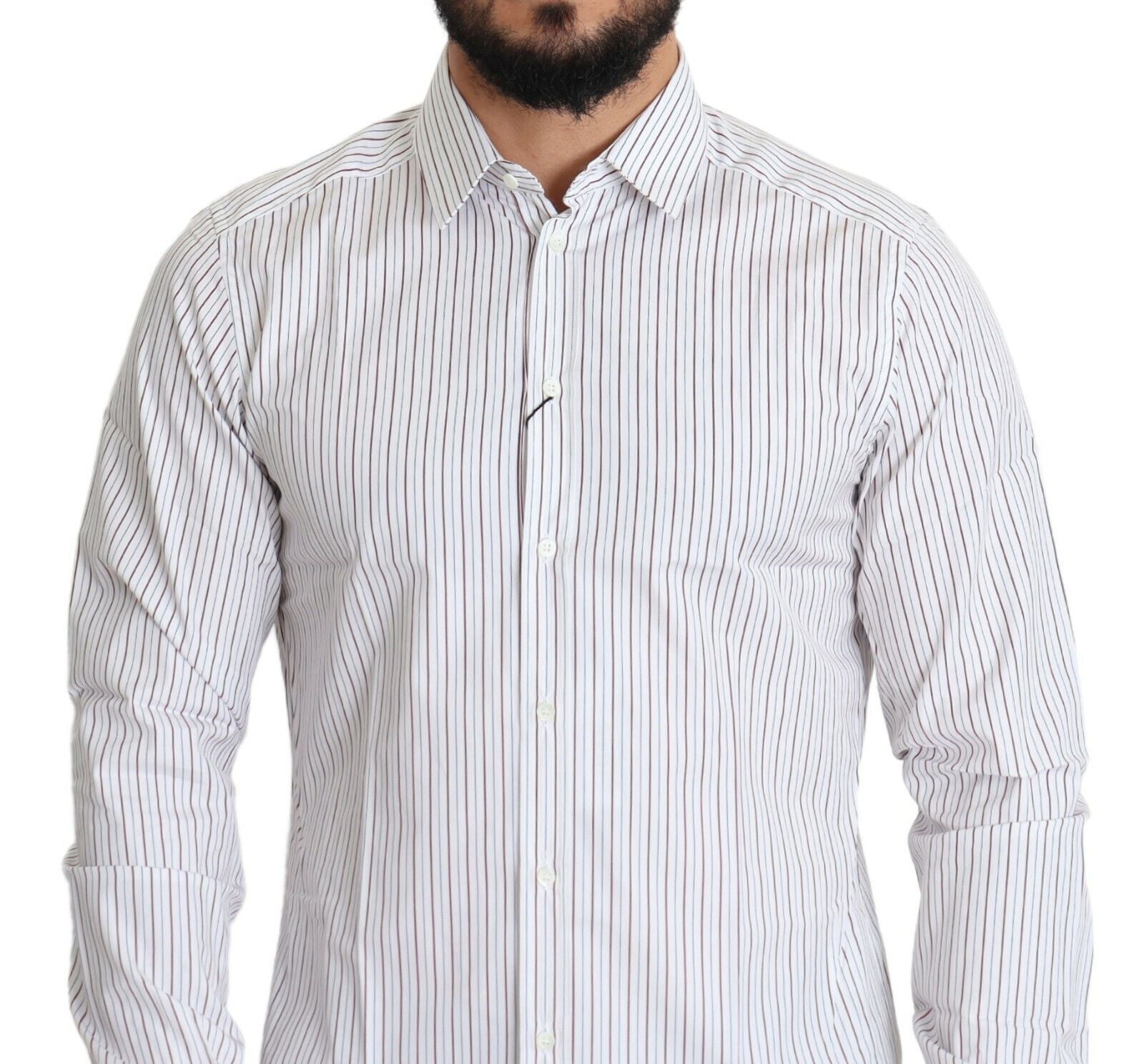 Dolce & Gabbana white striped formal MARTINI shirt-5