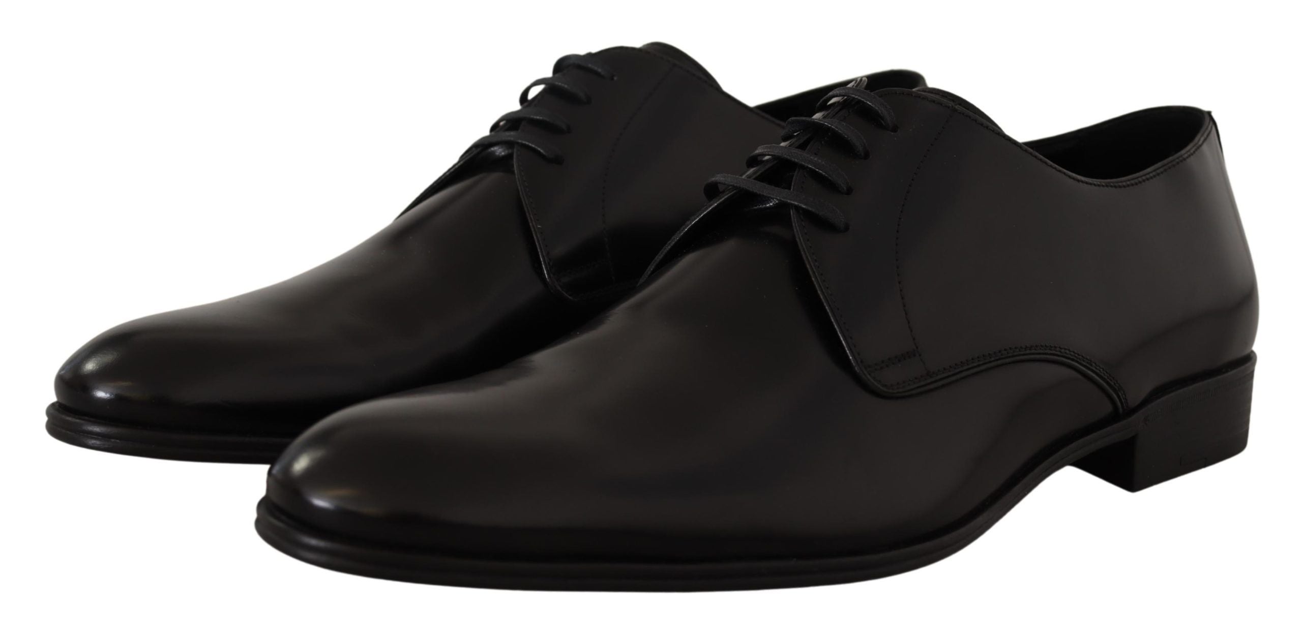 Dolce & Gabbana black leather lace-up shoes for formal derbies-2