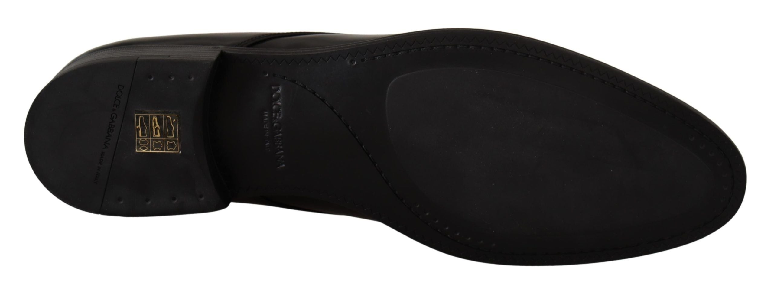 Dolce & Gabbana black leather lace-up shoes for formal derbies-5