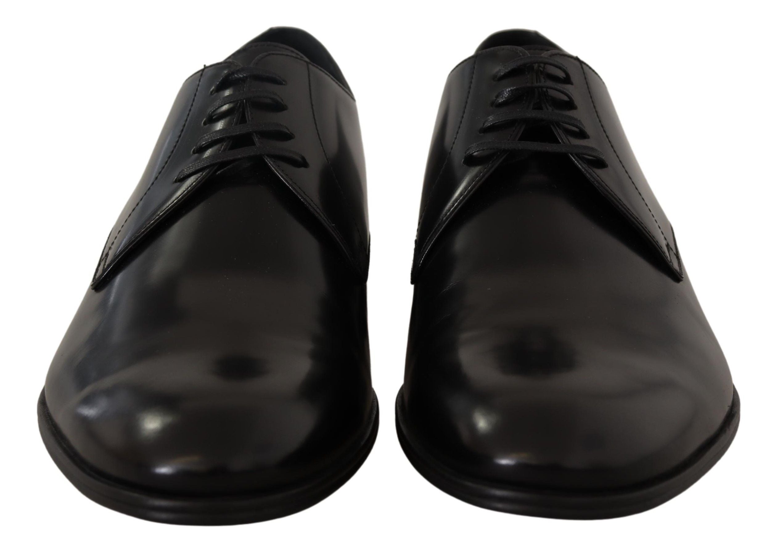 Dolce & Gabbana black leather lace-up shoes for formal derbies-7