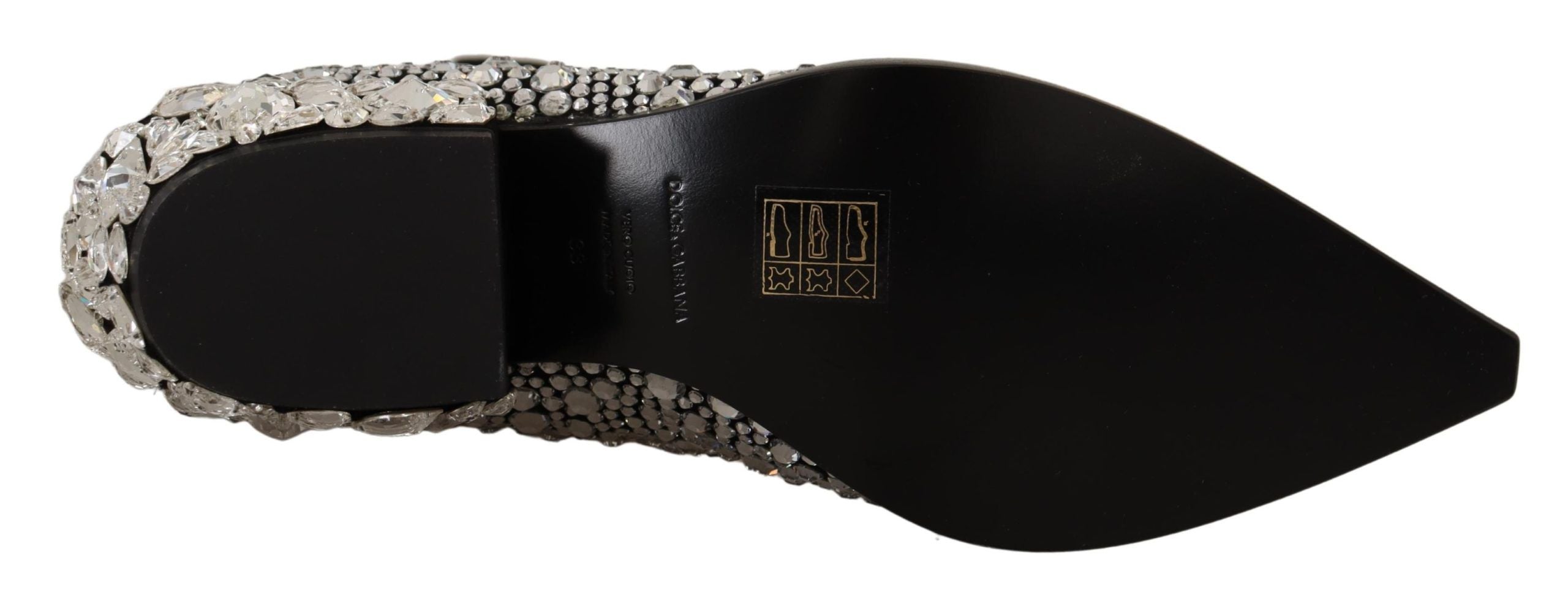 Dolce & Gabbana Black Suede Rhinestone Crystal Cowgirl Boots-4