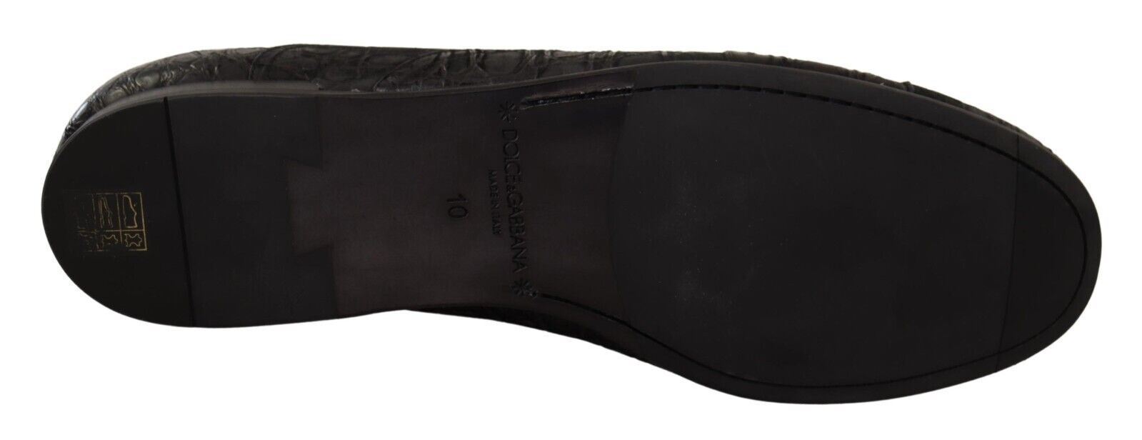 Dolce & Gabbana Black Caiman Leather Men's Oxford Shoes-6