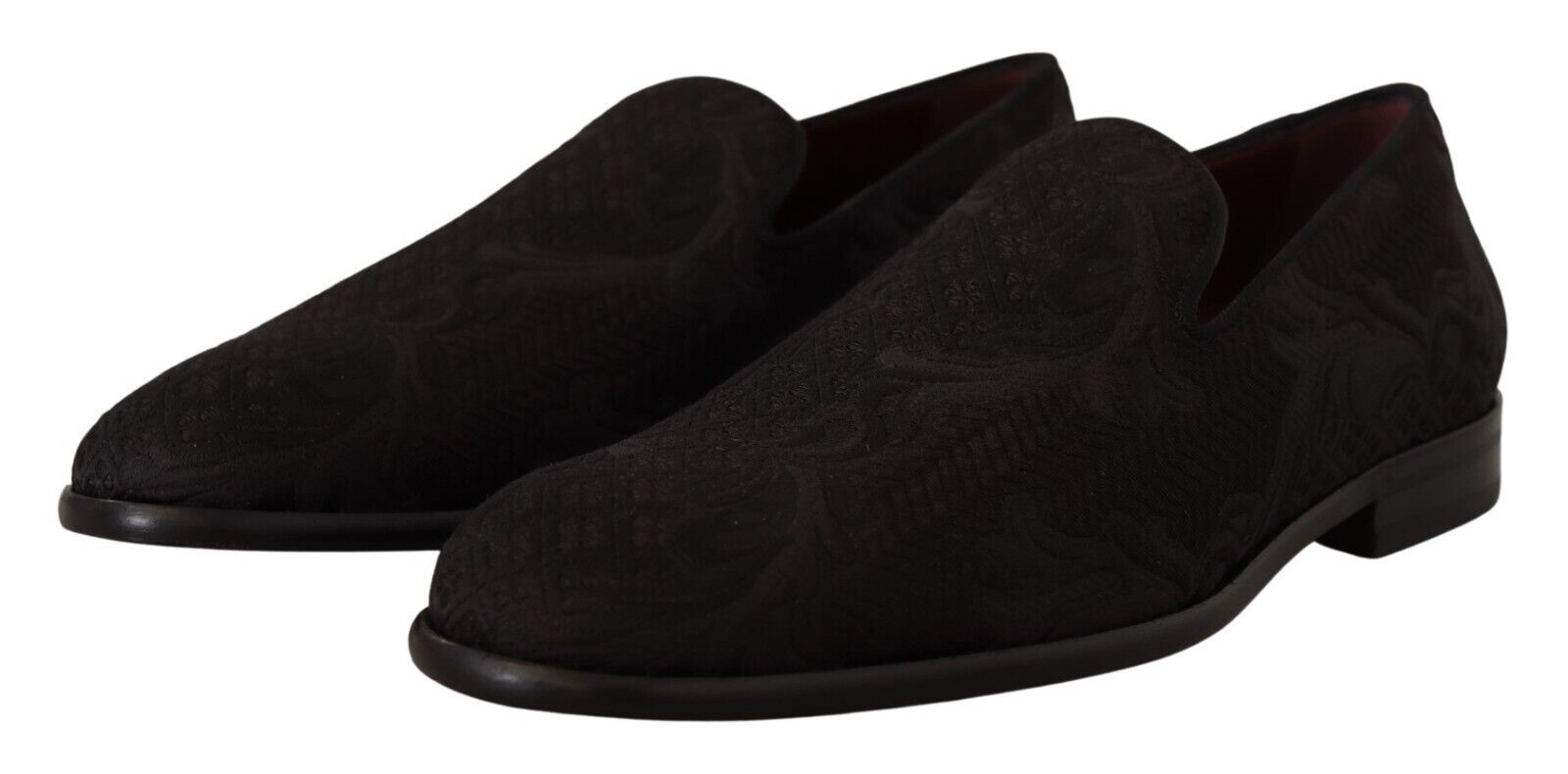 Zapatillas y mocasines con brocado floral negro de Dolce & Gabbana-3
