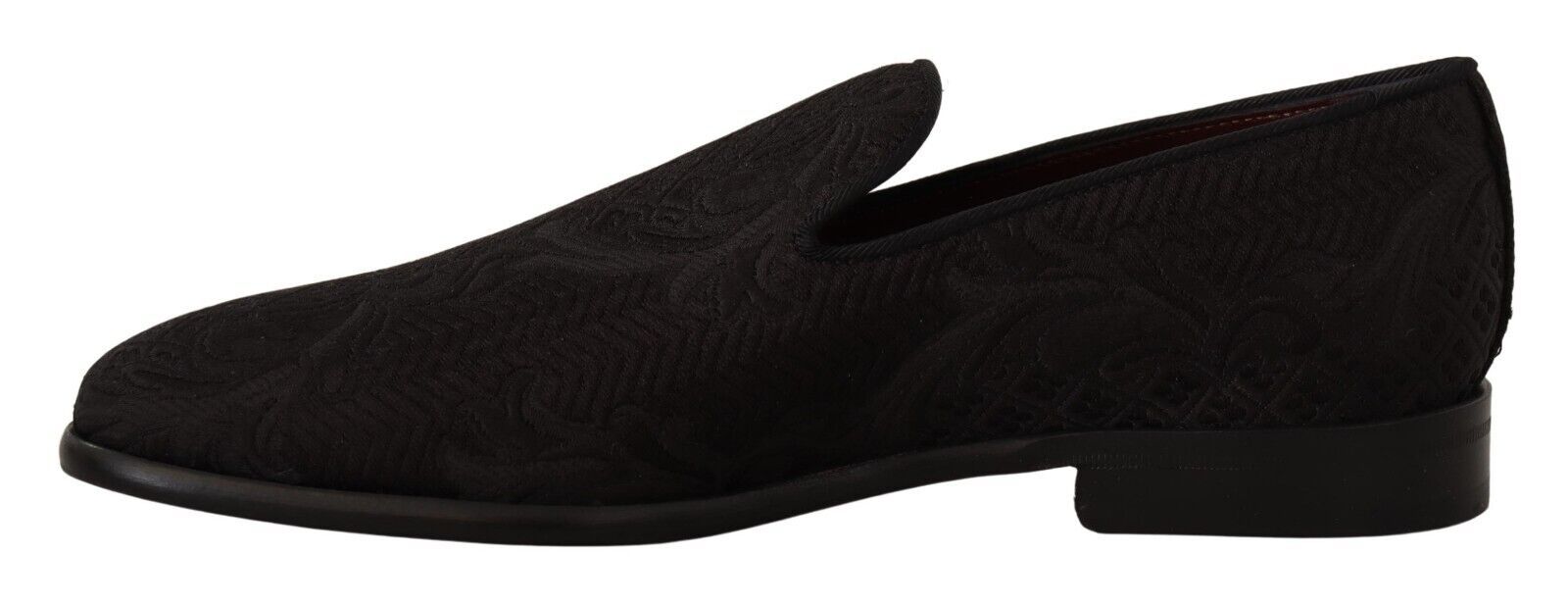 Zapatillas y mocasines con brocado floral negro de Dolce & Gabbana-5