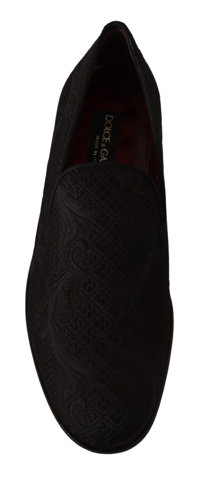 Zapatillas y mocasines con brocado floral negro de Dolce & Gabbana-7