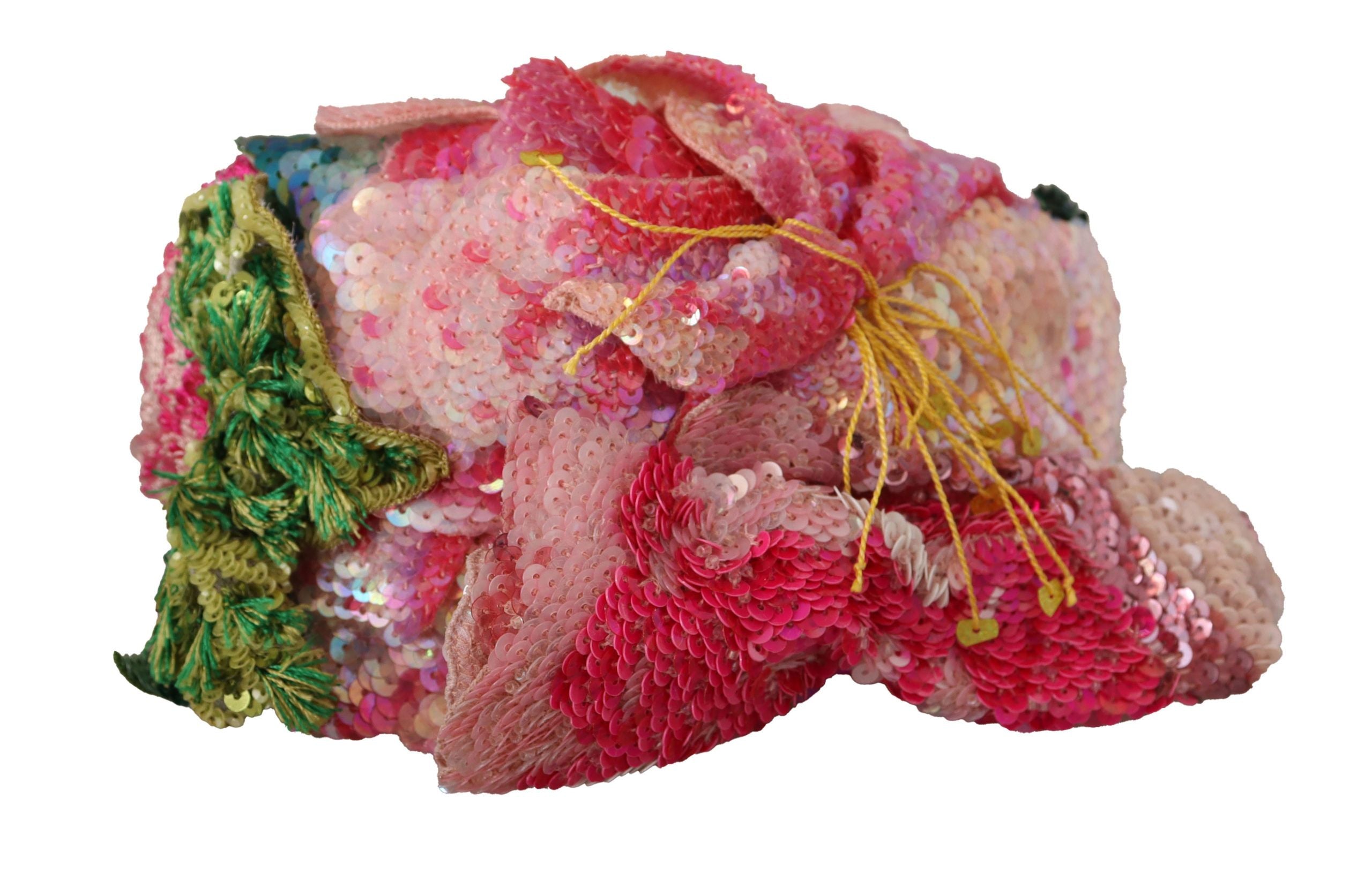 Dolce & Gabbana Multicolor Sequin Lurex Black Hair Headband-3