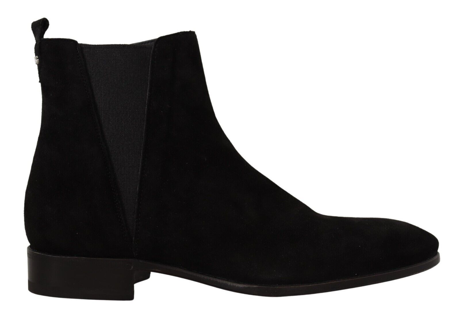 Dolce & Gabbana Black Suede Leather Chelsea Men's Boots Shoes