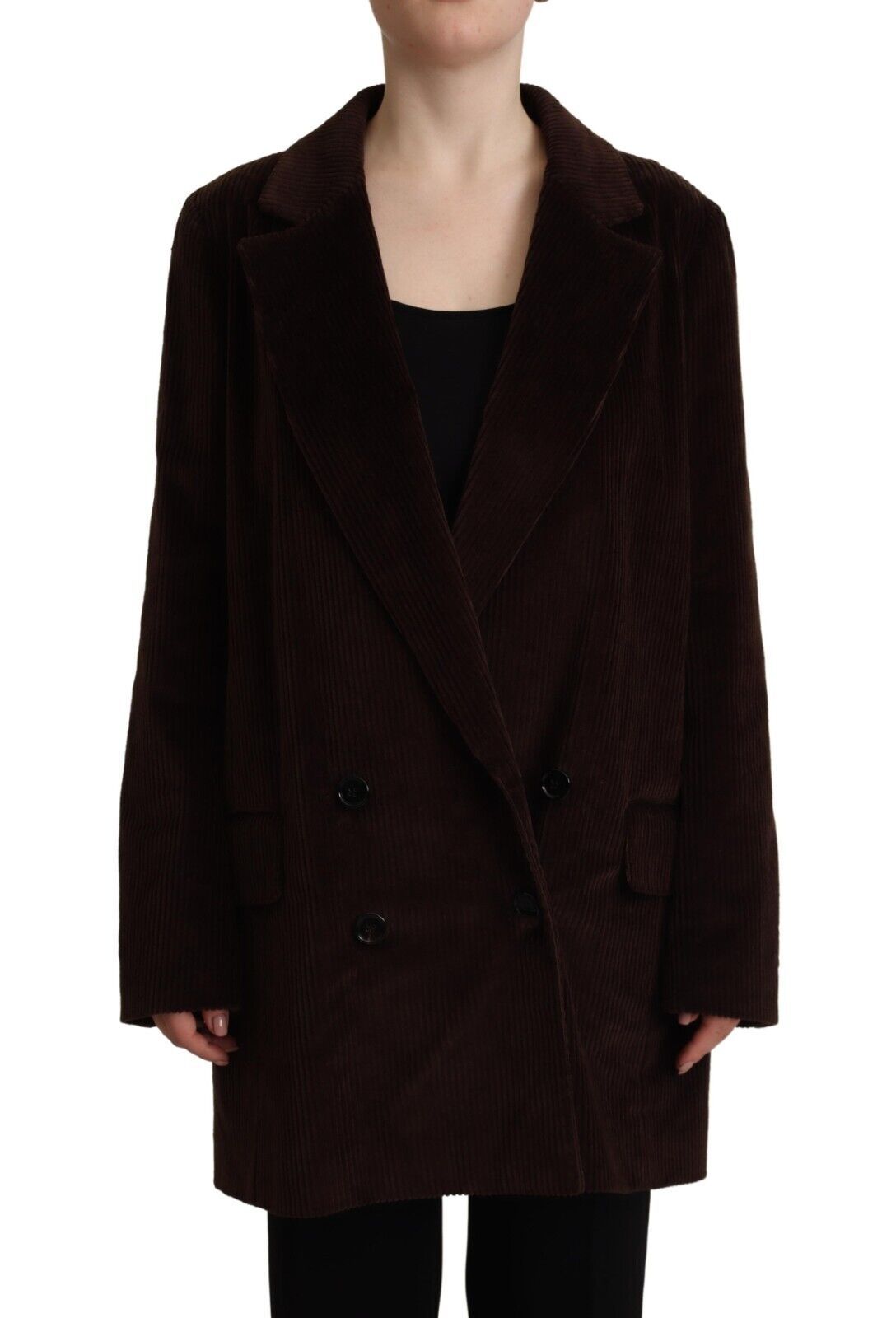 Dolce & Gabbana Bordeaux Corduroy Cotton Blazer Plus Size Jacket