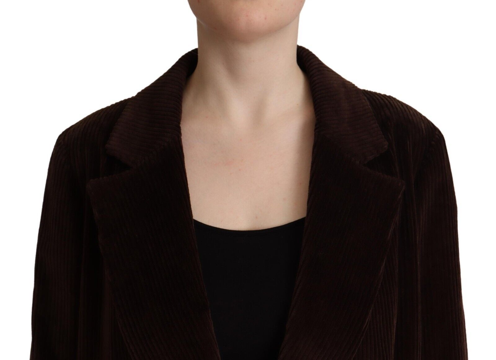 Dolce & Gabbana Bordeaux Corduroy Cotton Blazer Plus Size Jacket-4