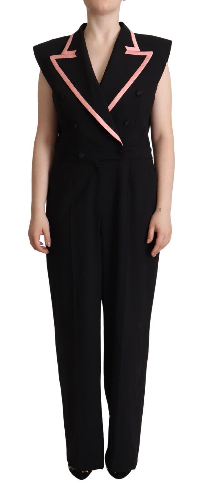 Vestido mono negro sin mangas de Dolce & Gabbana en mezcla de lana-1