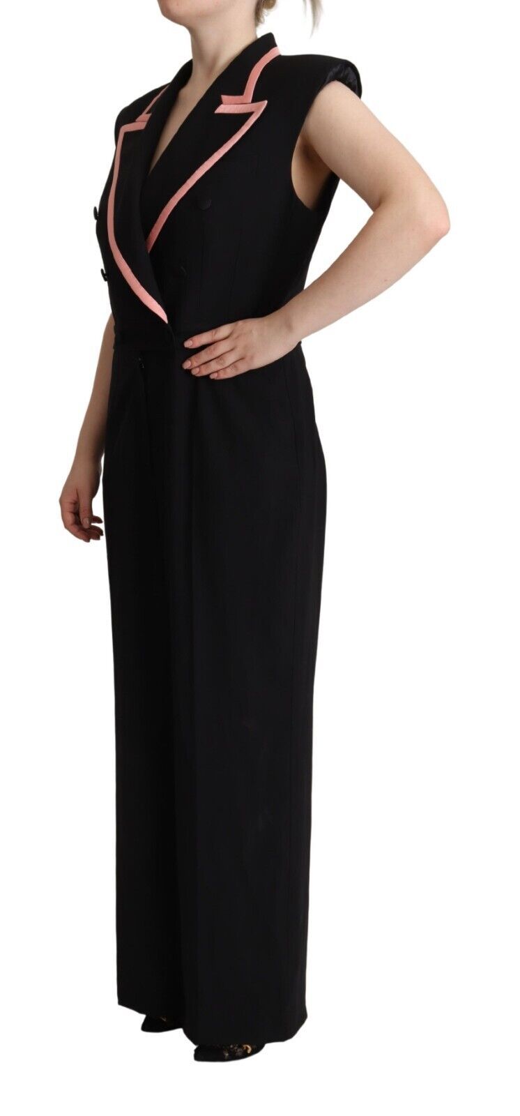 Vestido mono negro sin mangas de Dolce & Gabbana en mezcla de lana-2