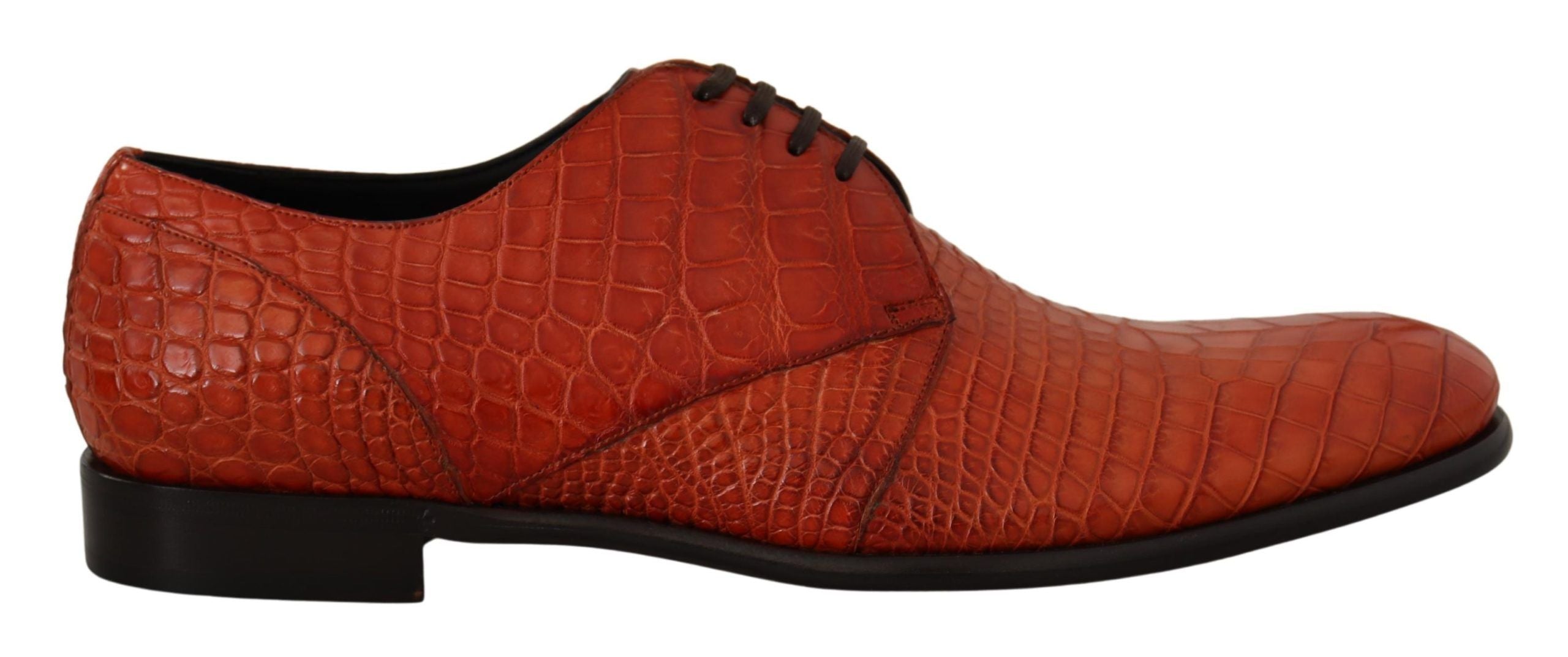 Dolce & Gabbana orange derby shoes in exotic leather