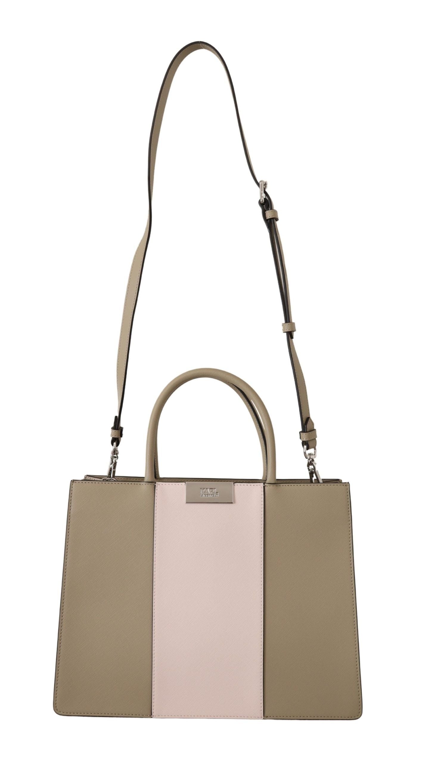 Karl Lagerfeld Elegant sage green tote shoulder bag-8