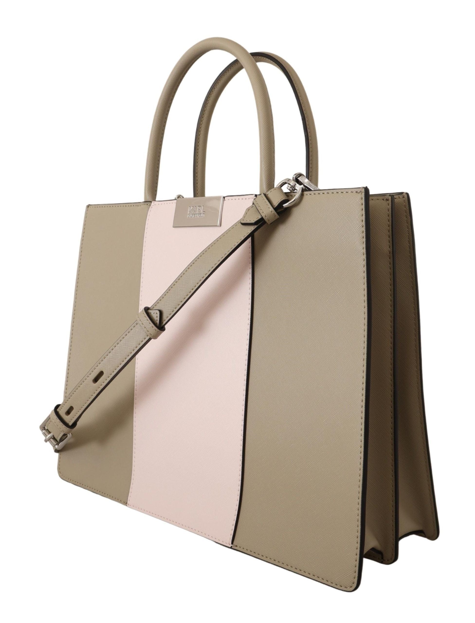 Karl Lagerfeld Elegant sage green tote shoulder bag-2