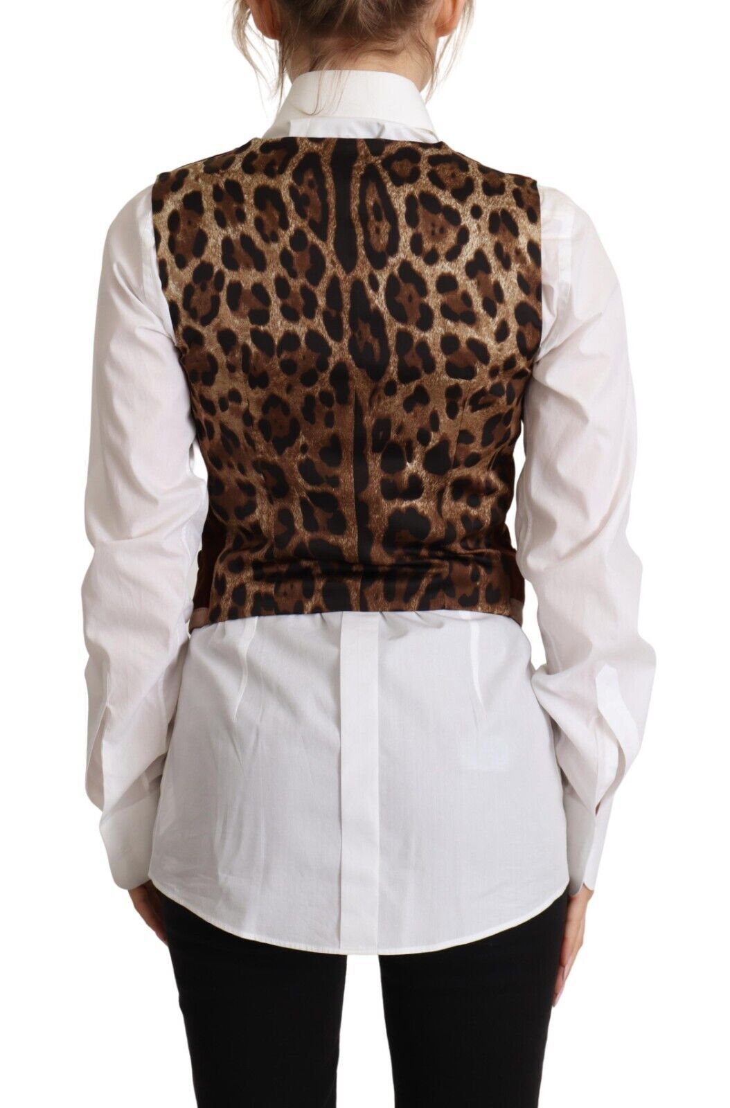 Dolce & Gabbana Bordeaux sleeveless V-neck vest top in cotton velvet-3