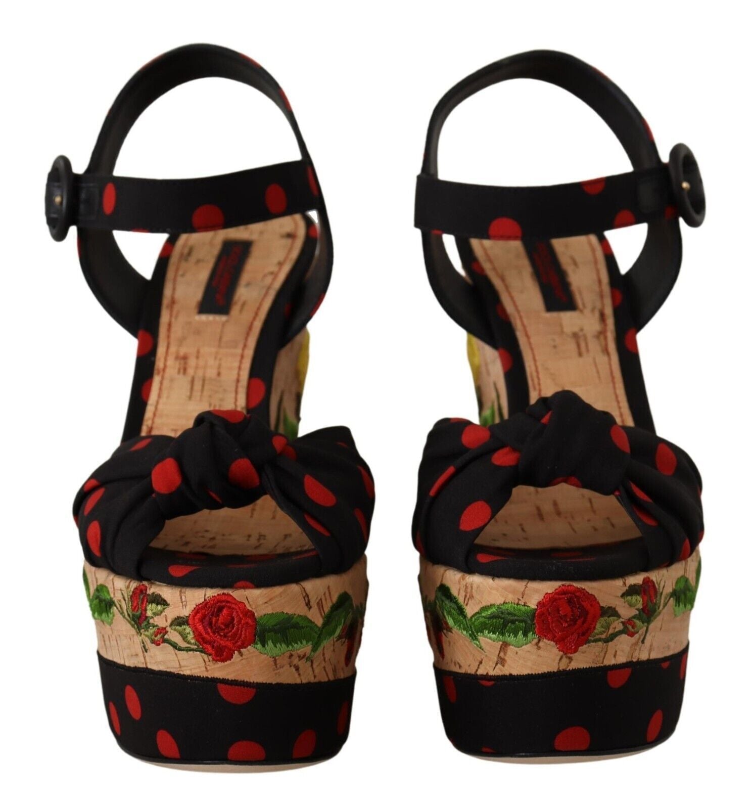 Dolce & Gabbana Multicolor Platform Wedges Sandals Charmeuse Shoes-2