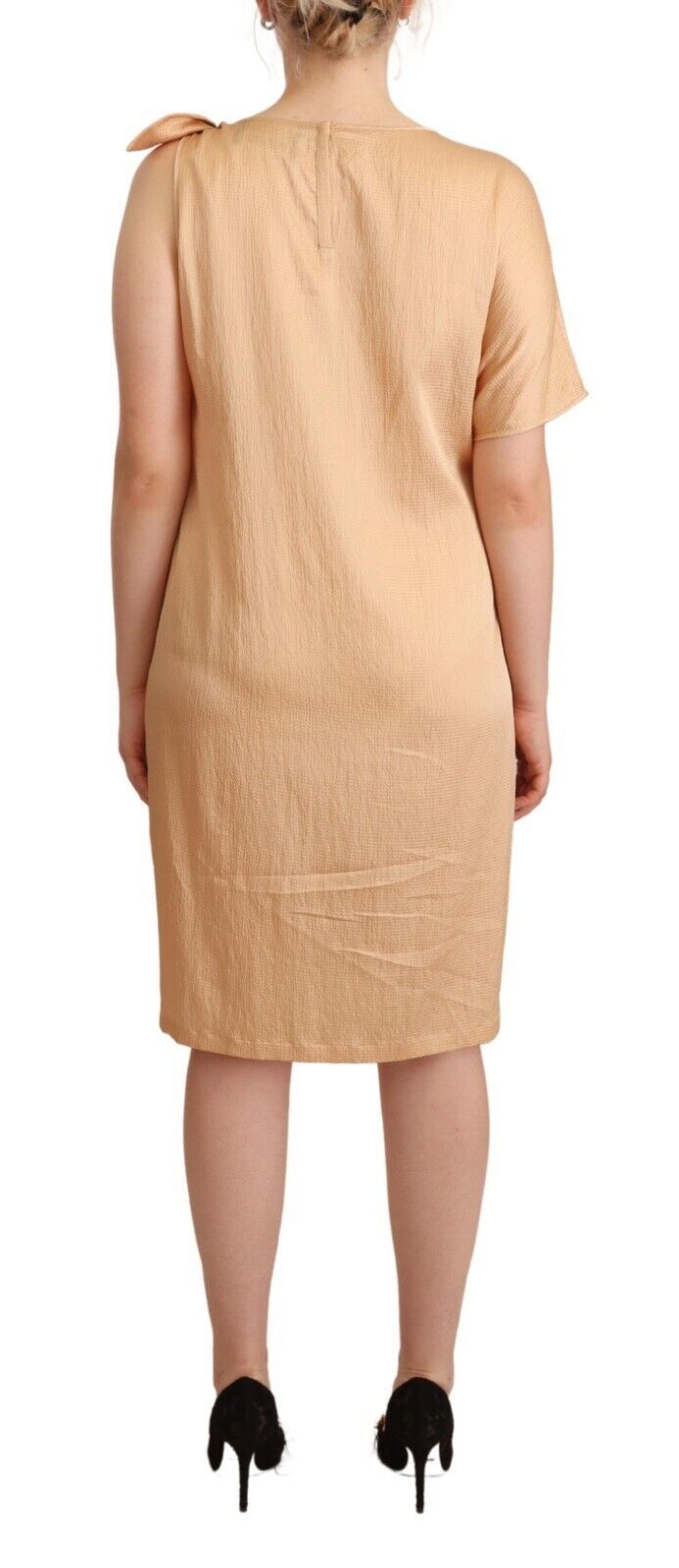 Moschino Beige Einärmeliges knielanges Etuikleid-3