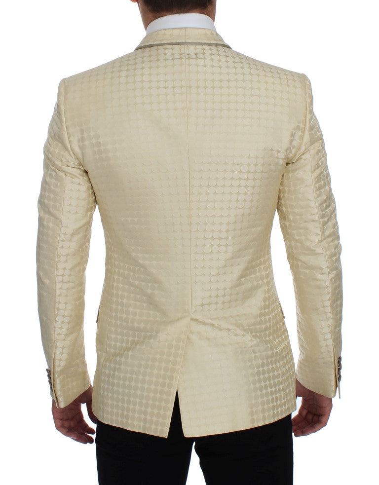 Dolce & Gabbana Beige Polka Dot Silk Blazers (2 pieces)-3