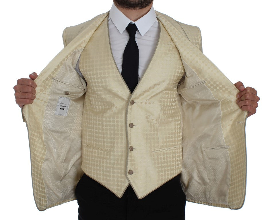 Dolce & Gabbana Beige Polka Dot Silk Blazers (2 pieces)-6