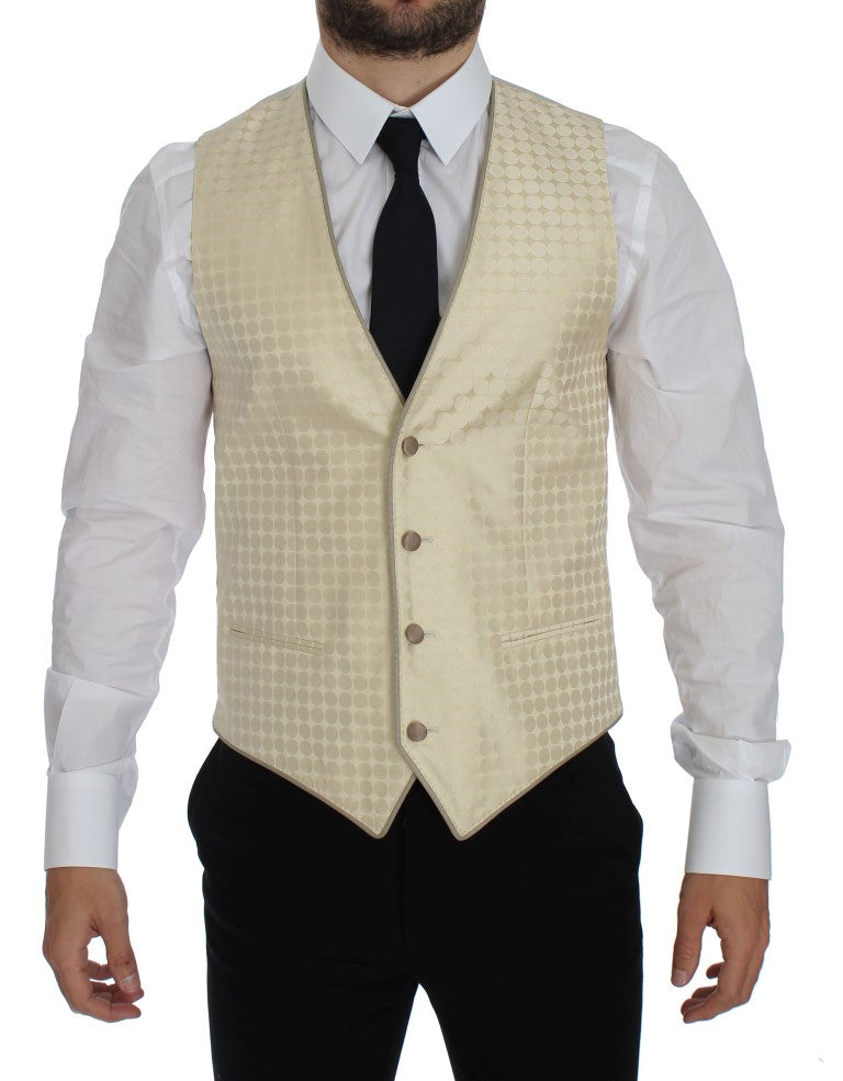 Dolce & Gabbana Beige Polka Dot Silk Blazers (2 pieces)-7