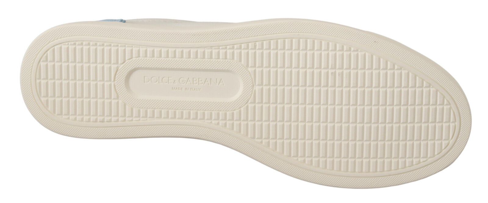 Dolce & Gabbana White Blue Leather Low Top Sneakers Shoes-7