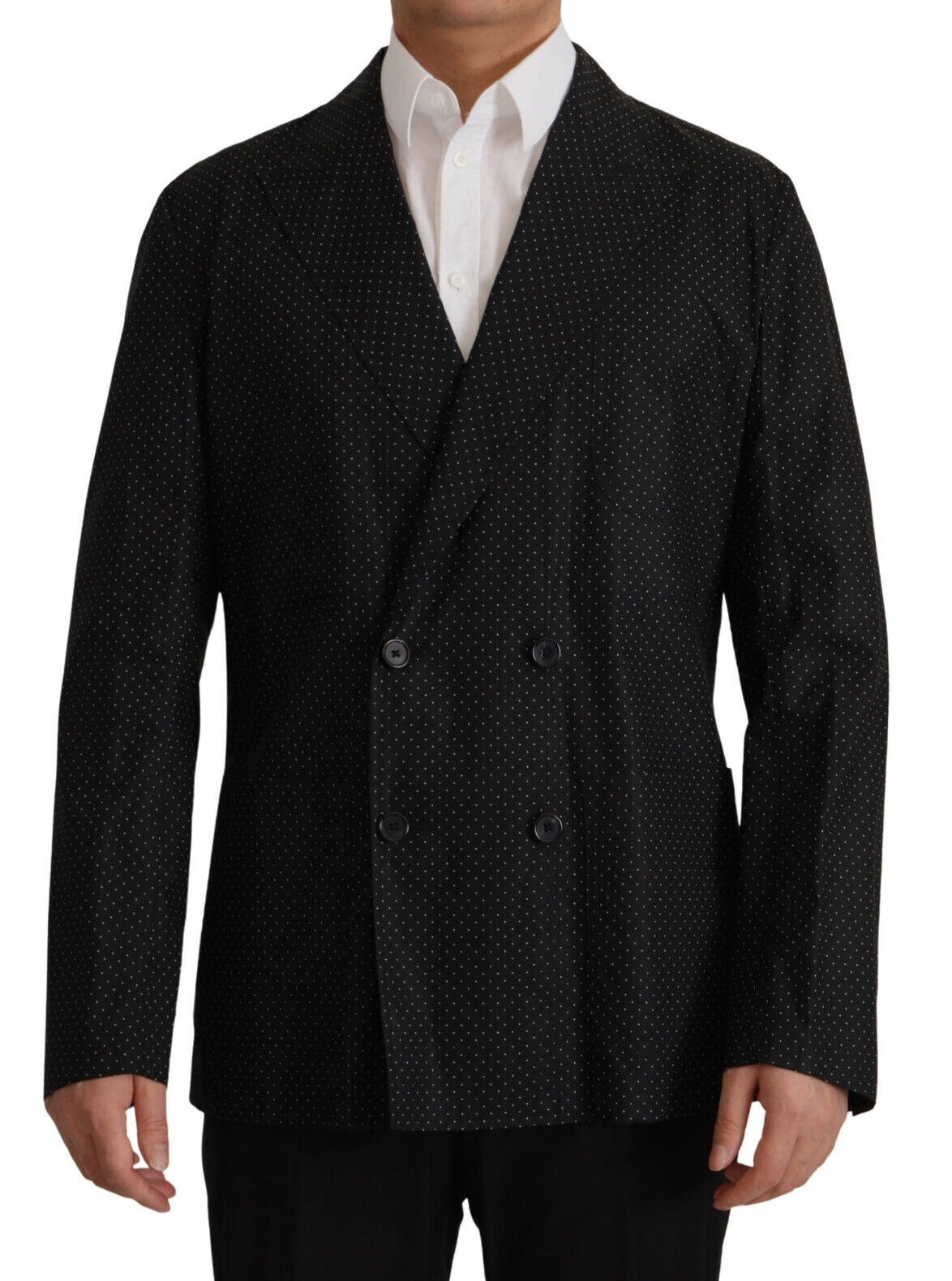 Blazer de algodón con lunares negros de Dolce & Gabbana-1