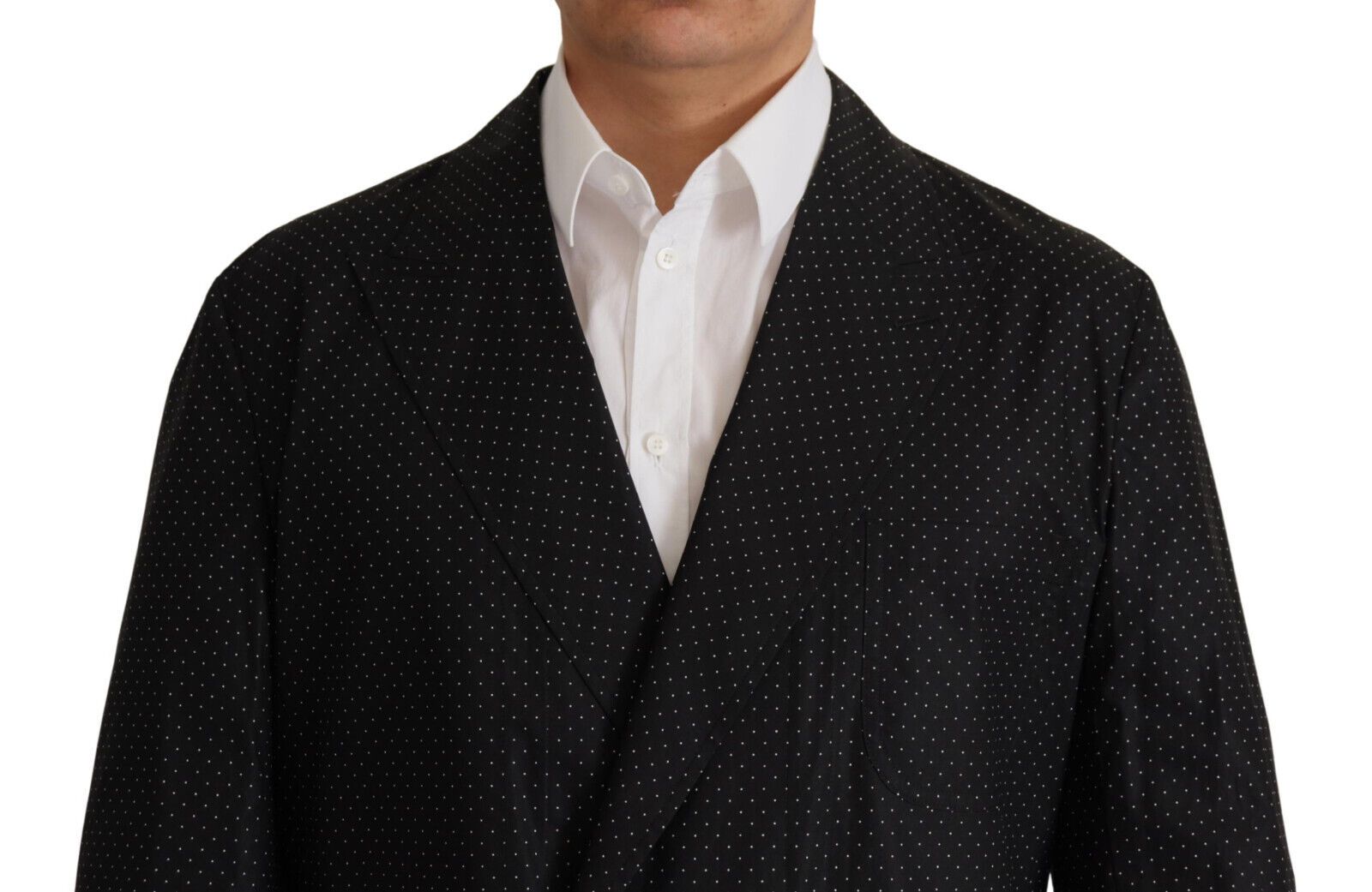 Blazer de algodón con lunares negros de Dolce & Gabbana-4