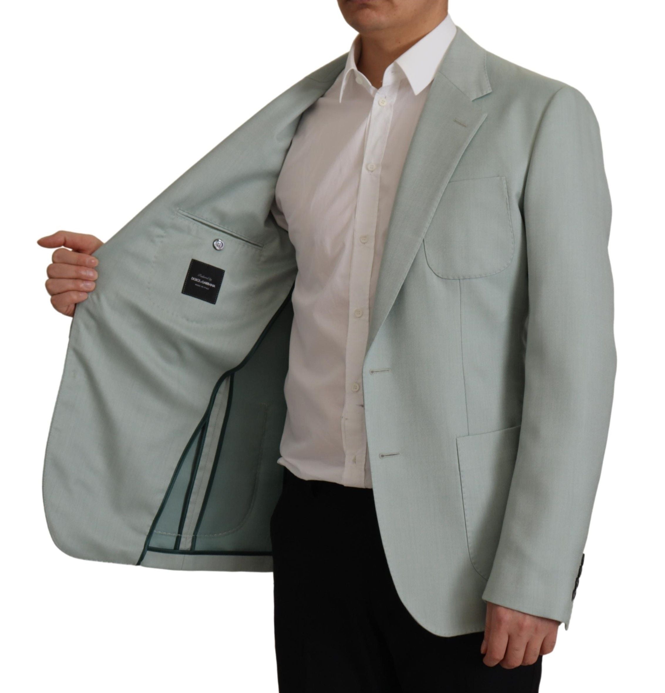 Dolce & Gabbana Hellgrüner Blazer aus Kaschmir und Seide-2