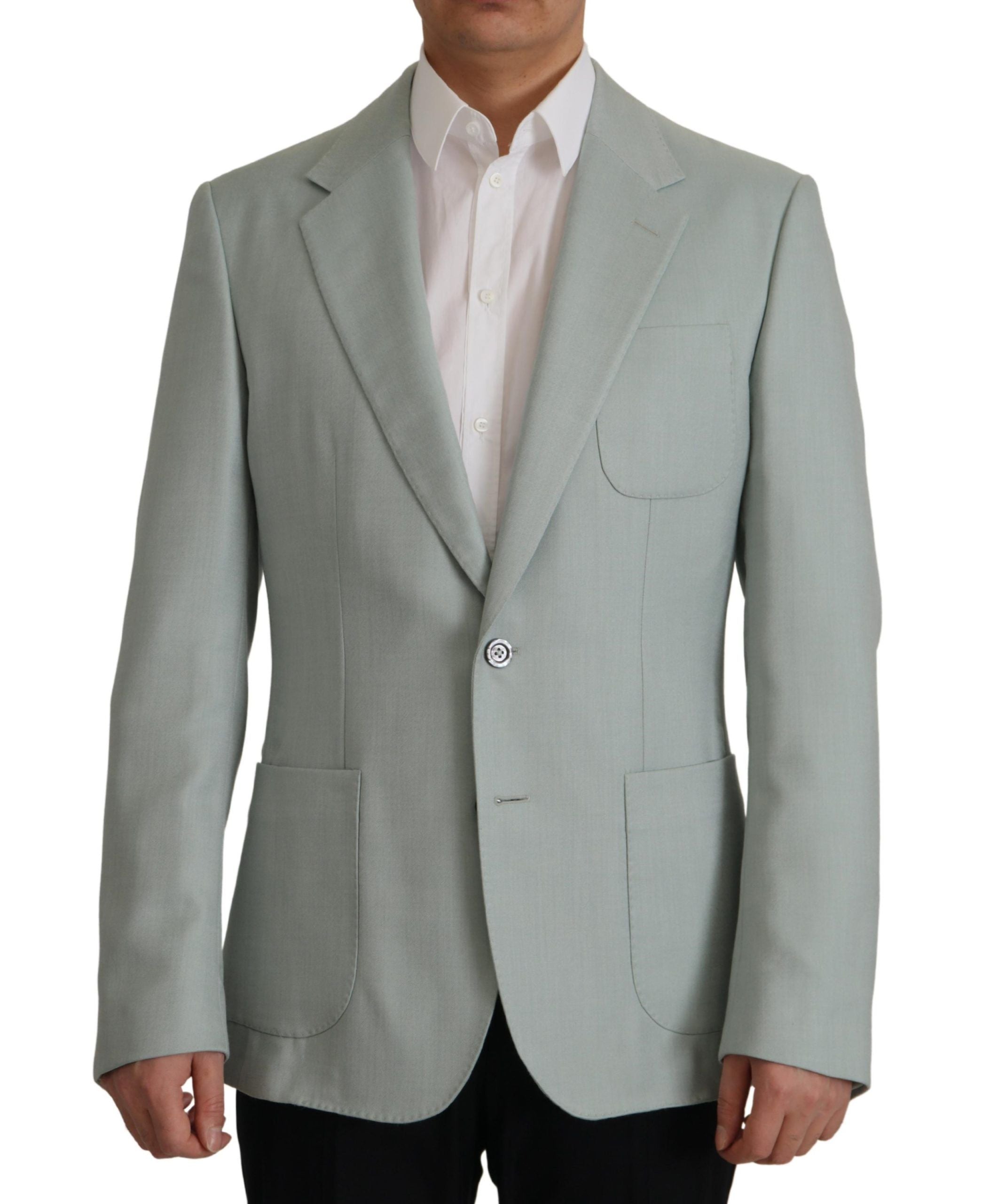 Dolce & Gabbana Hellgrüner Blazer aus Kaschmir und Seide-1