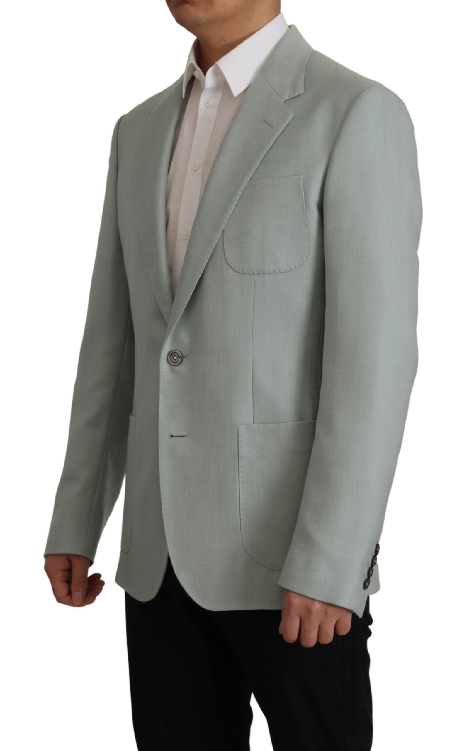 Dolce & Gabbana Hellgrüner Blazer aus Kaschmir und Seide-3