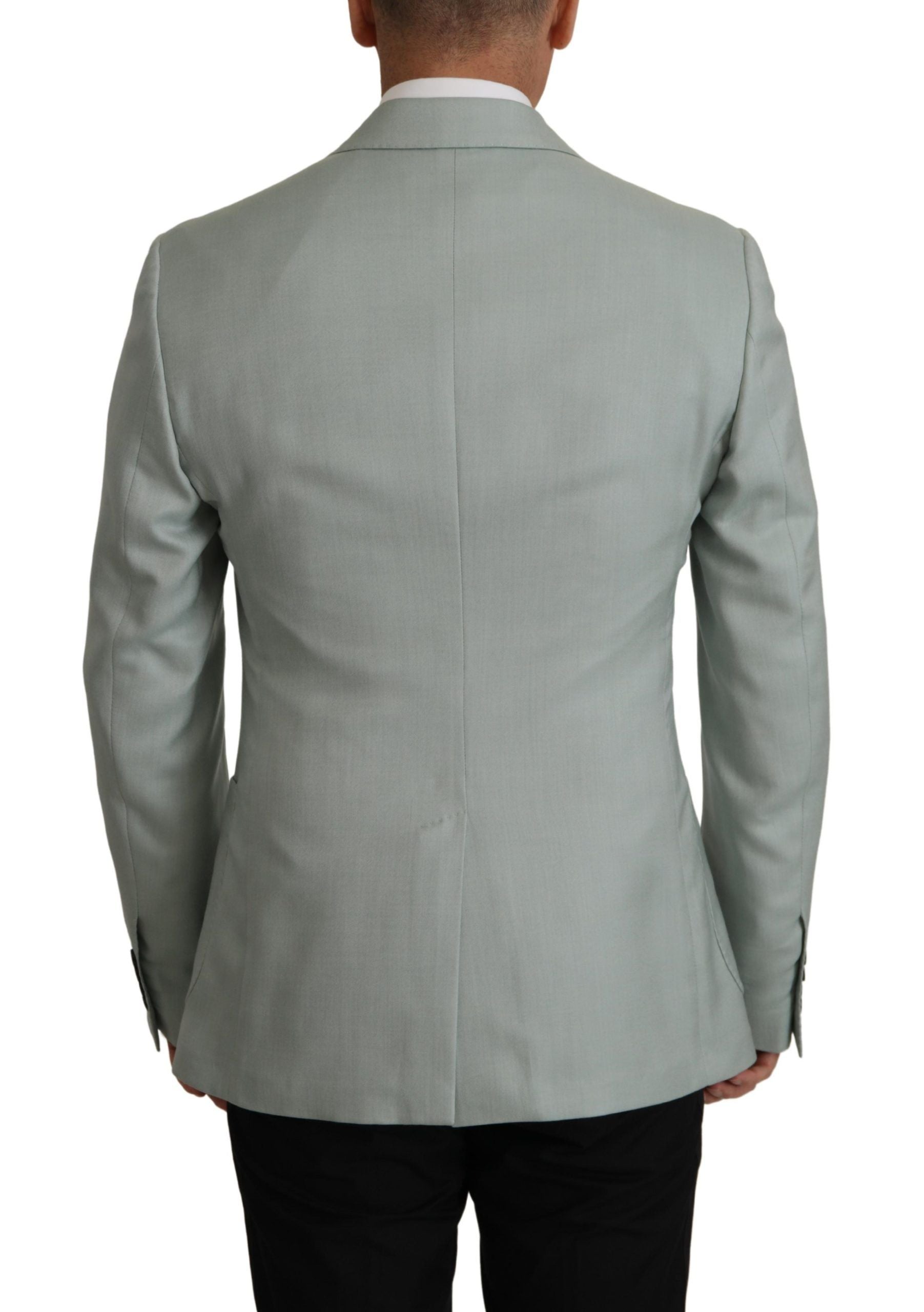 Dolce & Gabbana Hellgrüner Blazer aus Kaschmir und Seide-4