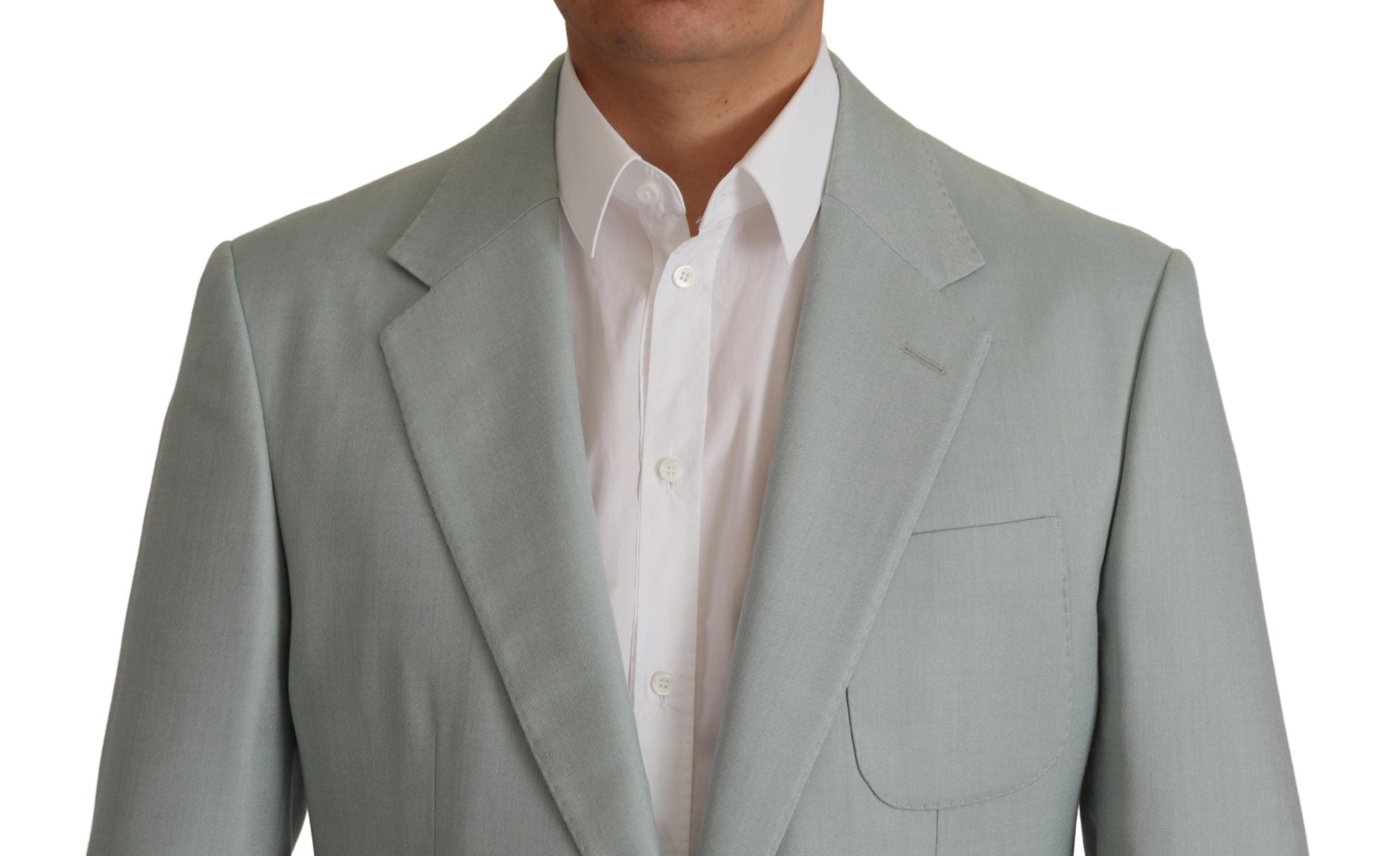Dolce & Gabbana Hellgrüner Blazer aus Kaschmir und Seide-5