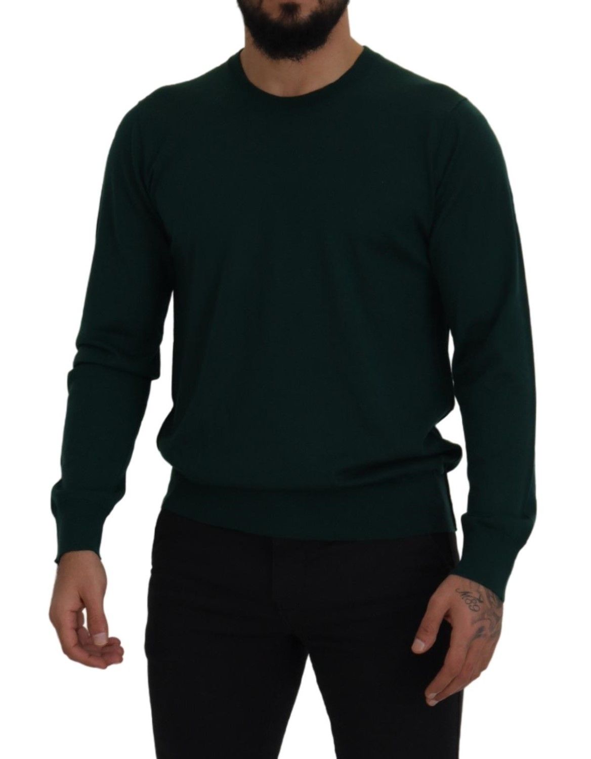 Dolce & Gabbana Grüner Pullover aus Kaschmir mit Rundhalsausschnitt-5