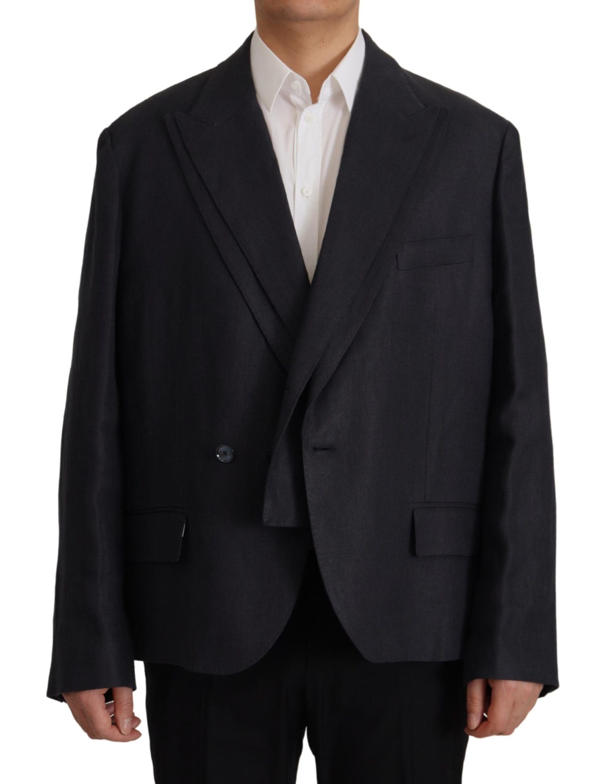 Chaqueta blazer de lino azul Dolce & Gabbana para hombre-1