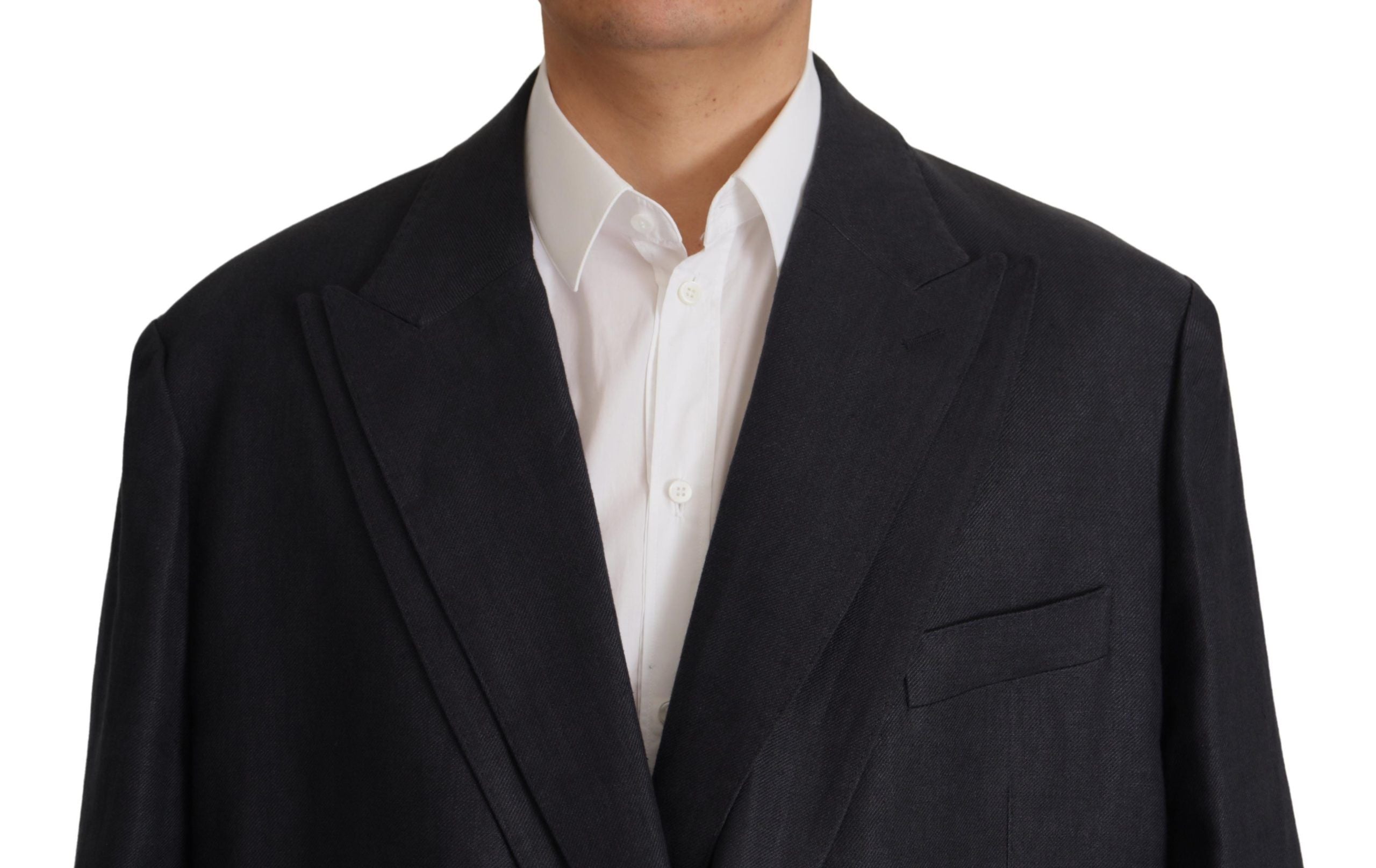 Chaqueta blazer de lino azul Dolce & Gabbana para hombre-6