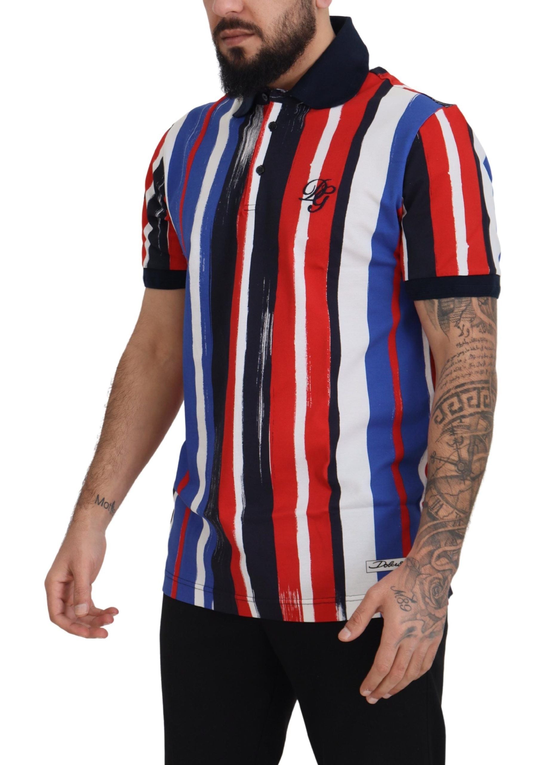 Dolce & Gabbana Mehrfarbiges Baumwoll-Polo-T-Shirt-4