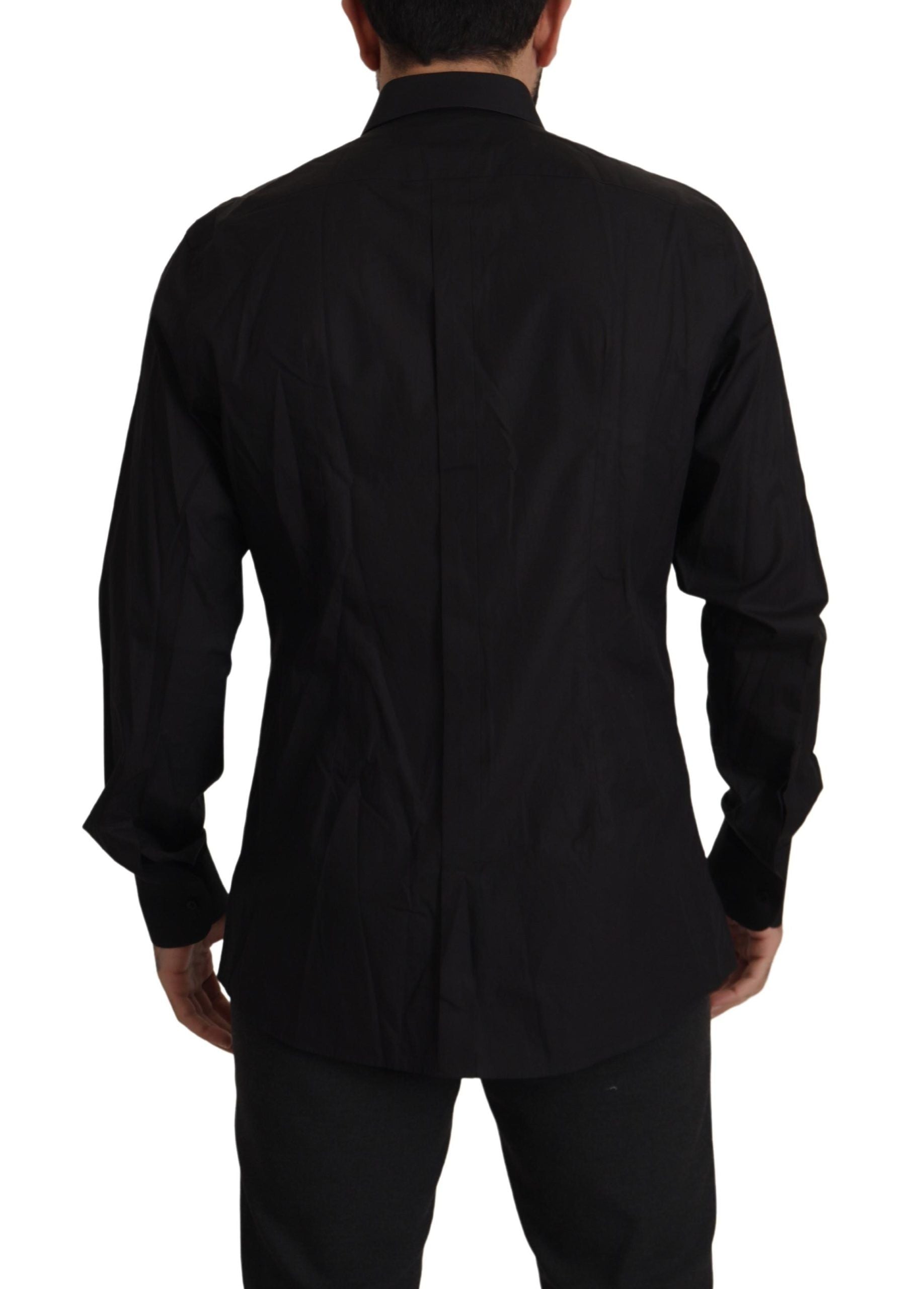 Dolce & Gabbana Black GOLD Slim Fit Tuxedo Shirt-3